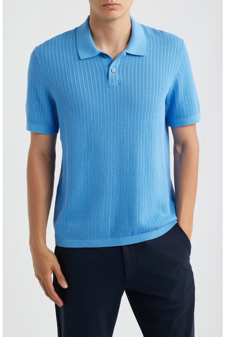 Tactile Cotton Polo, Main, color, CRISP BLUE - 2QK