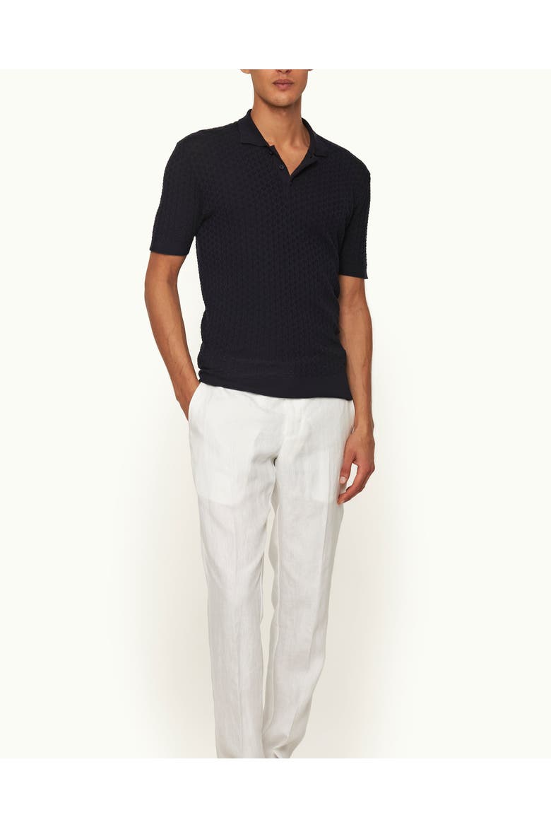 Burnham Silk Tailored-Fit Polo Shirt, Main, color, NIGHT IRIS