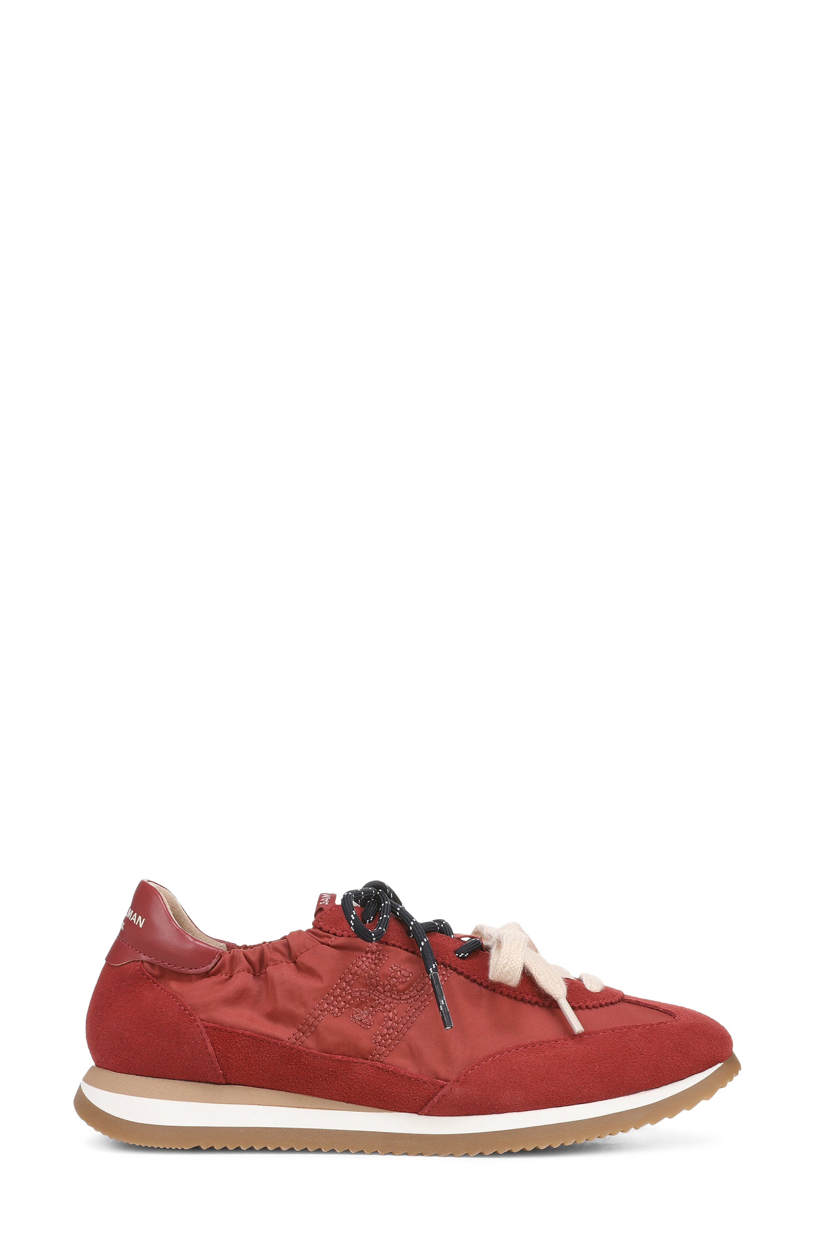 Evara Lace-Up Sneaker, Alternate, color, SEDONA RED