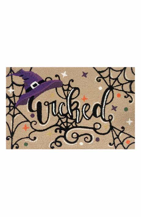 R16 HOME Wicked Embroidered Doormat