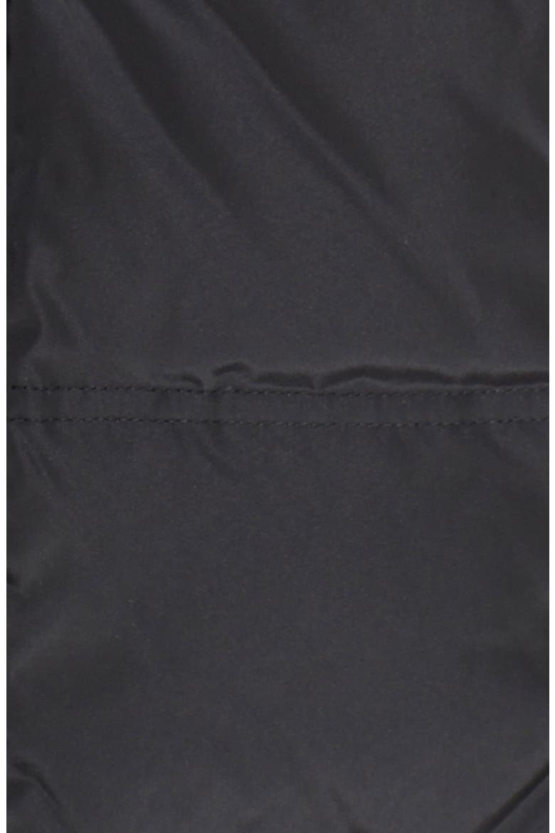 Belted Puffer Coat with Faux Fur Trim, Alternate, color, BLACK