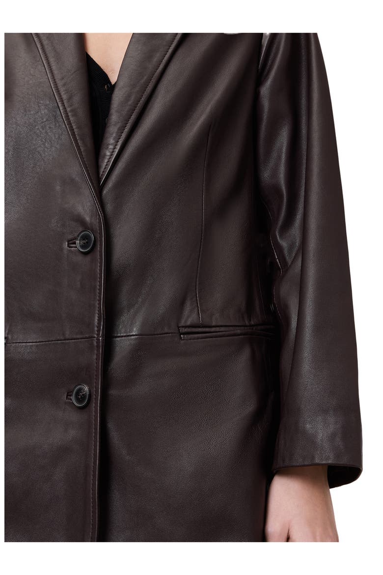 Aire Leather Coat, Alternate, color, OXBLOOD RED