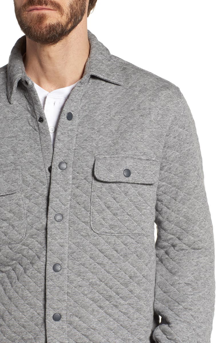 Faherty Belmar Quilted Snap Shirt Jacket, Alternate, color,