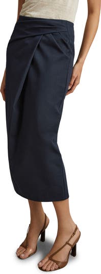 Reiss Nadia Faux Wrap Pencil Skirt | Nordstromrack