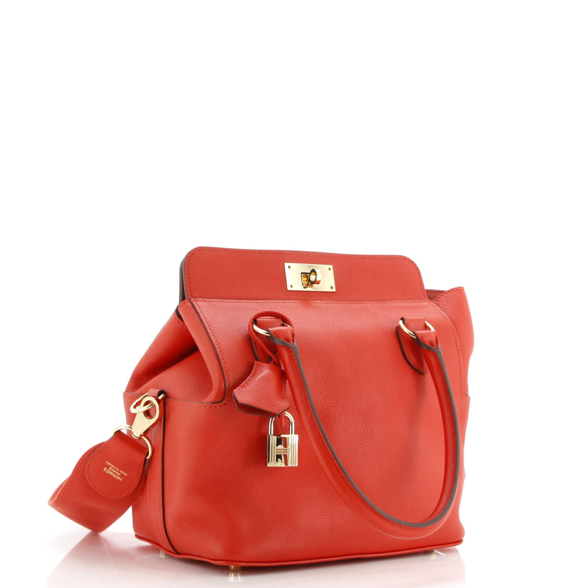 Pre-Owned Hermes Toolbox Bag Evercolor 20, Alternate, color, Rouge Tomate