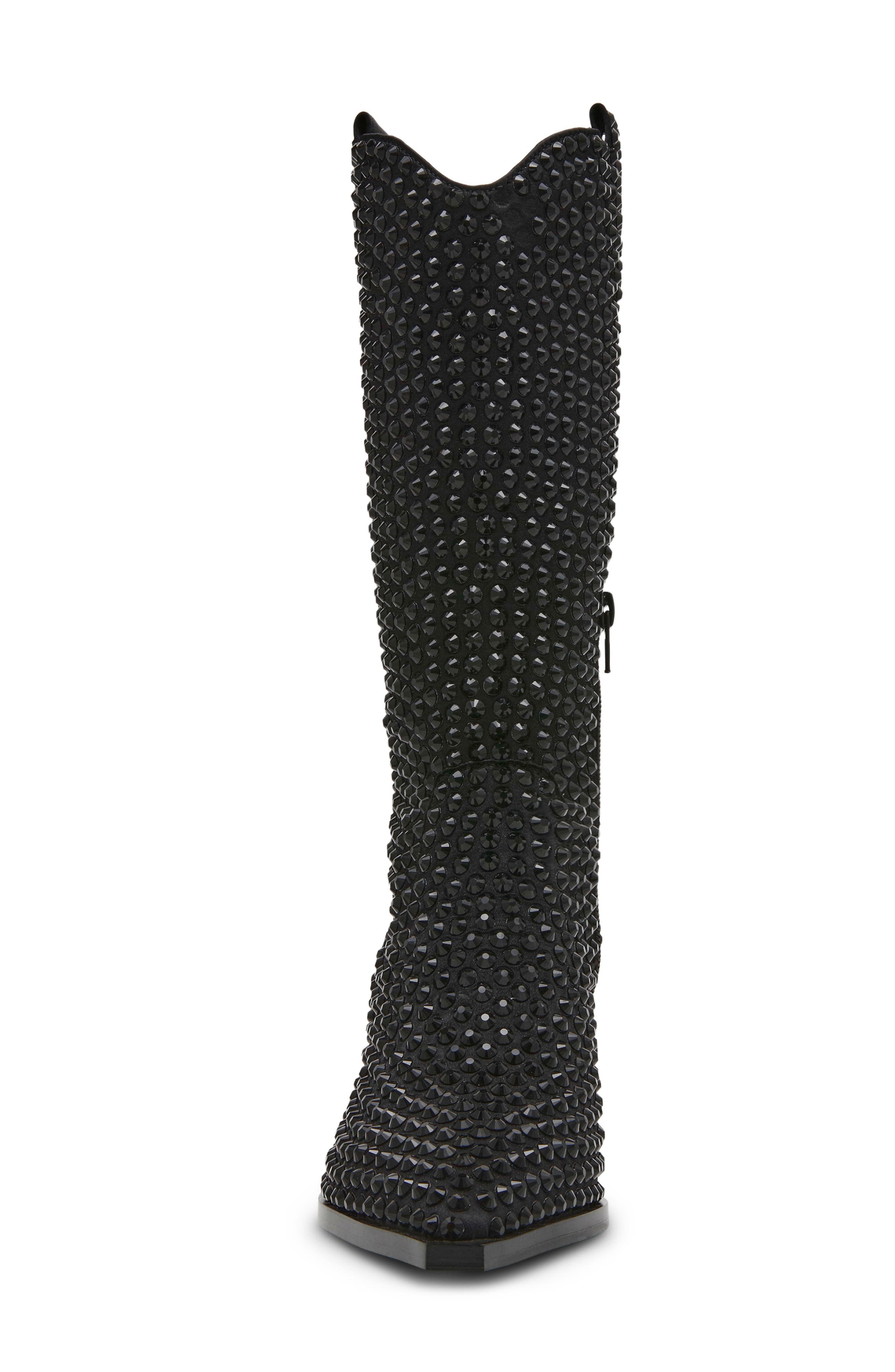 Betsey Johnson Randy Embellished Western Boot, Alternate, color, 