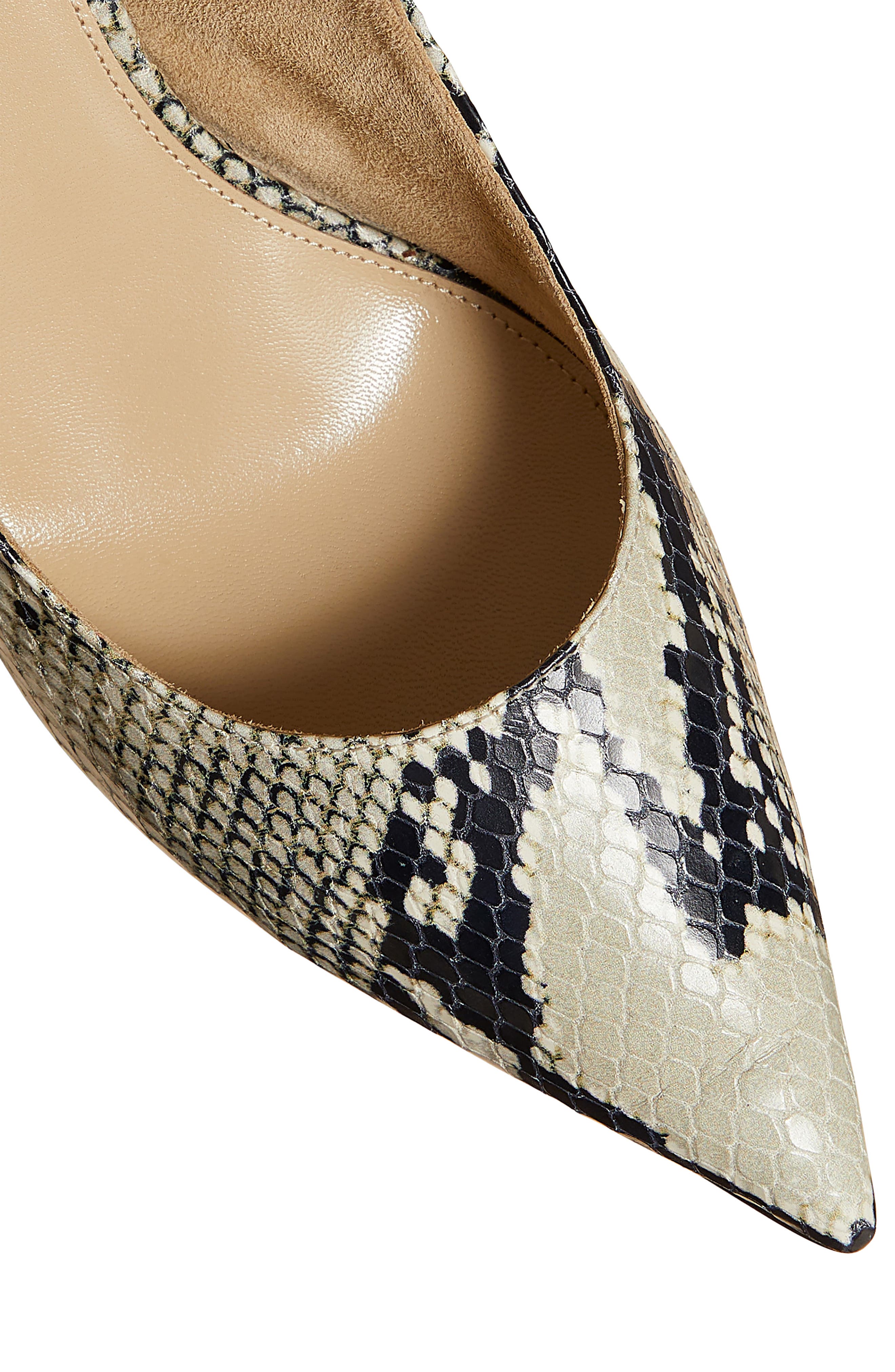 Khaite River Snakeskin Embossed Pointed Toe Slingback Pump, Alternate, color, 