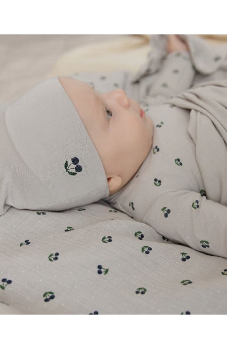 Ely's & Co. Aurora Classics Modal Cherry Print Collection Footie, Alternate, color, Blue