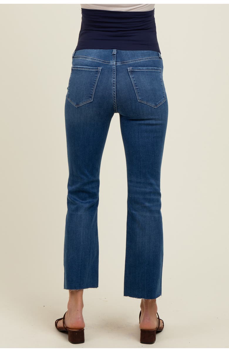 PinkBlush Raw Hem Kick Flare Maternity Jeans, Alternate, color, Navy Blue