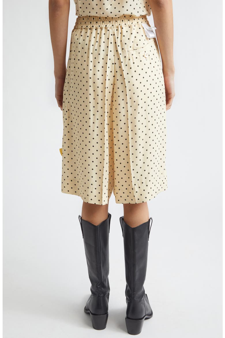 Polka Dot Wide Leg Shorts, Alternate, color, IVORY BASE