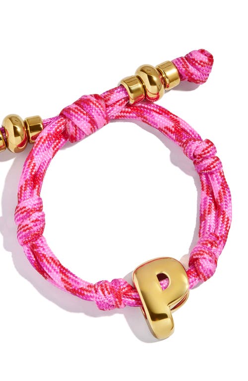 Baublebar Dive In Initial Bracelet In Pink