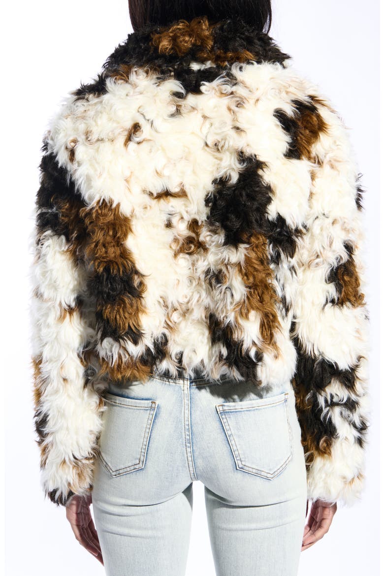 Enora Faux Fur Coat, Alternate, color, CREAM MULTI