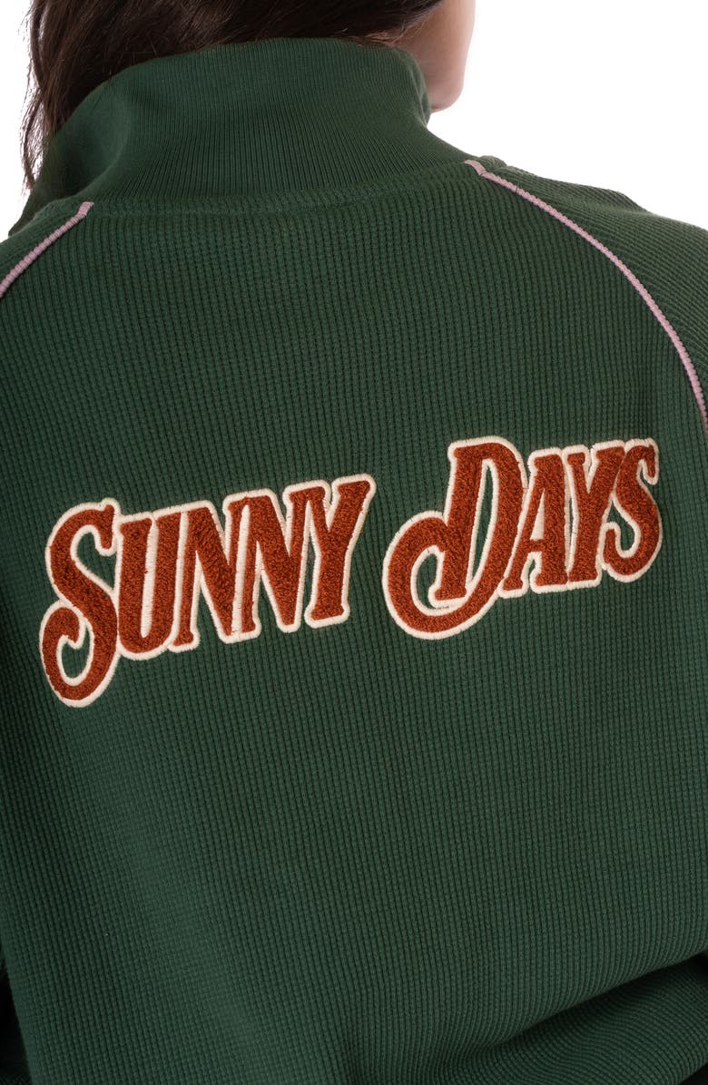 Maaji Shamrock Quarter-Zip Cover-Up Pullover, Main, color, 