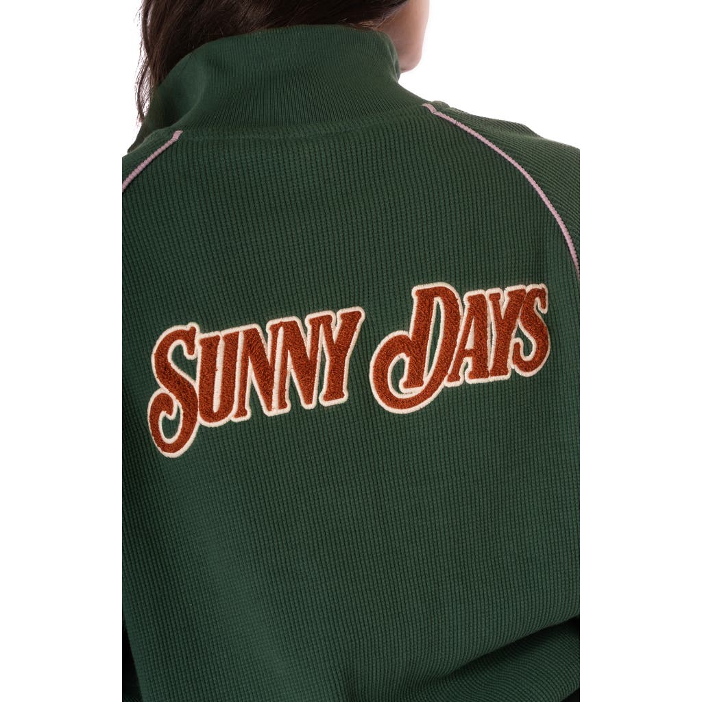 Maaji Shamrock Quarter-zip Cover-up Pullover In Green