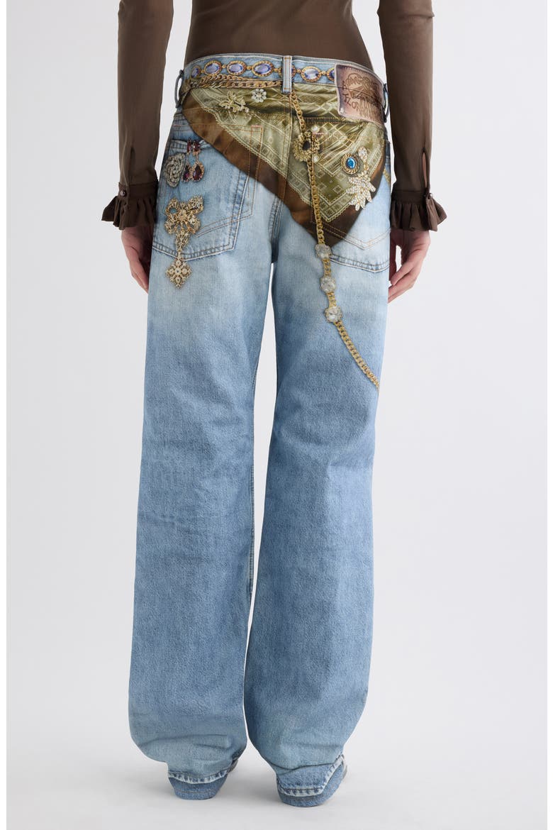 Pazer Jeweled Embellished Jeans, Alternate, color, LIGHT BLUE