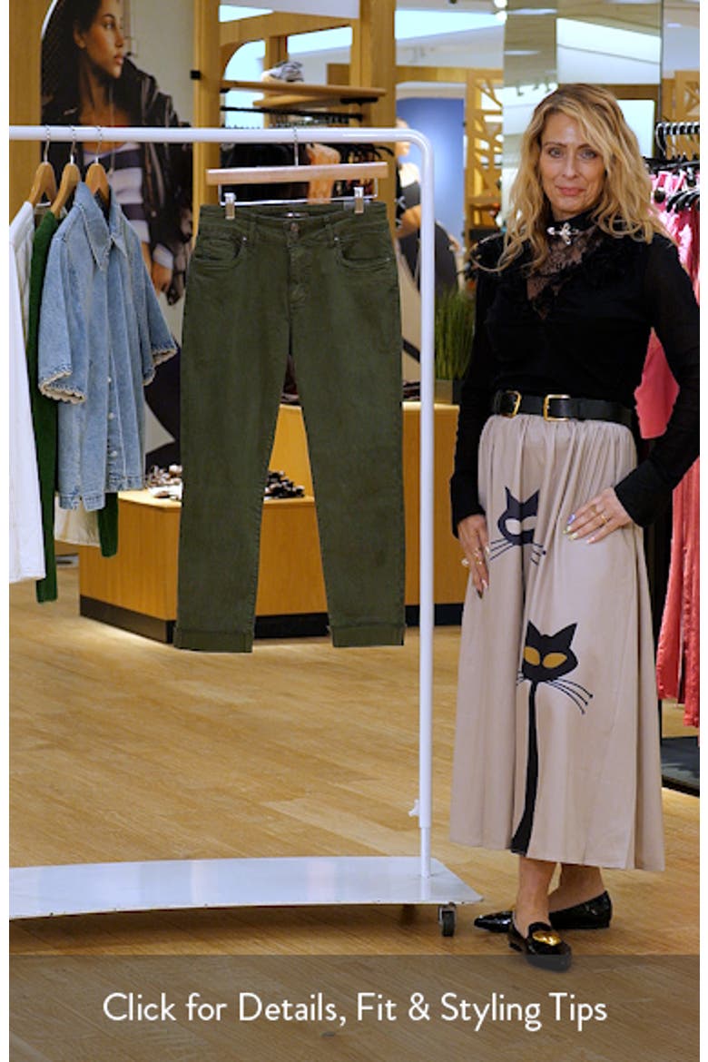 Amy Frayed Crop Slim Straight Leg Jeans video