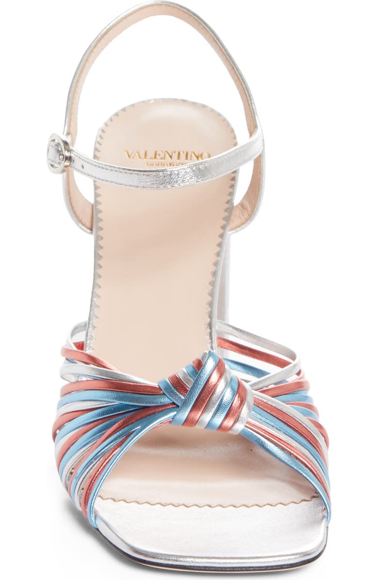 Valentino Annet Ankle Strap Sandal, Alternate, color, Silver