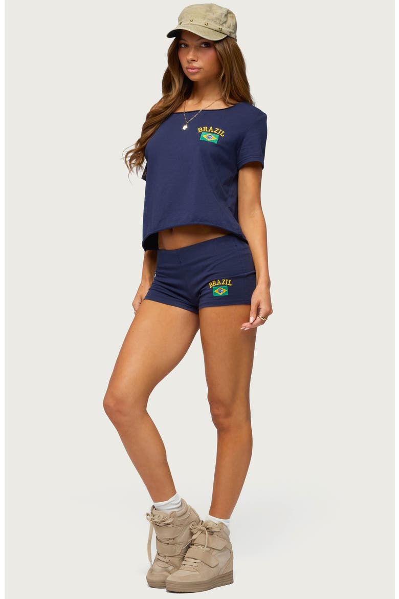 Brazilian Babe Low Rise Micro Shorts, Alternate, color, NAVY