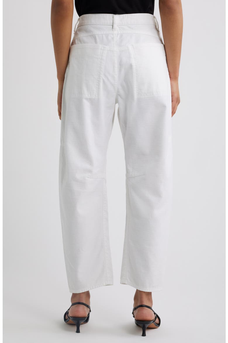Stevie Tapered Stretch Cotton Utility Pants, Alternate, color, WHITE