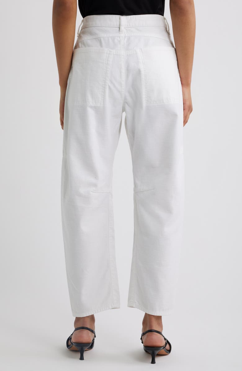rag & bone Stevie Tapered Stretch Cotton Utility Pants, Alternate, color, White