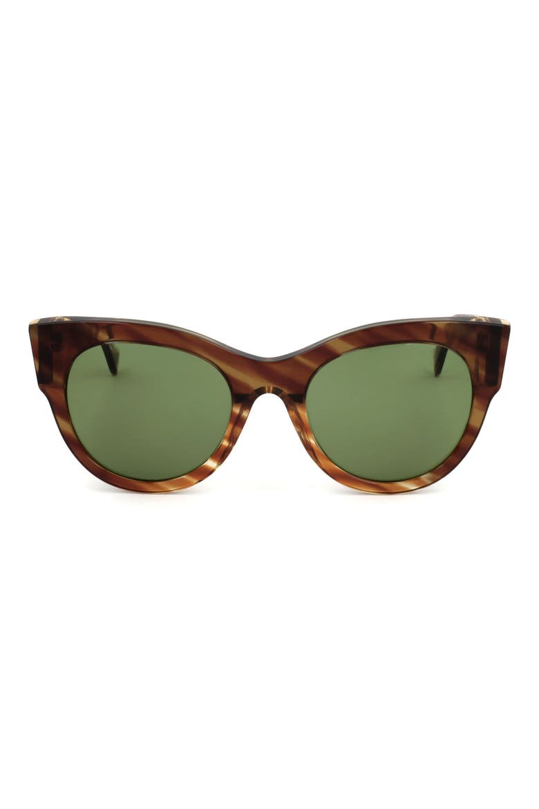 56mm Cat Eye Sunglasses, Main, color, TORT