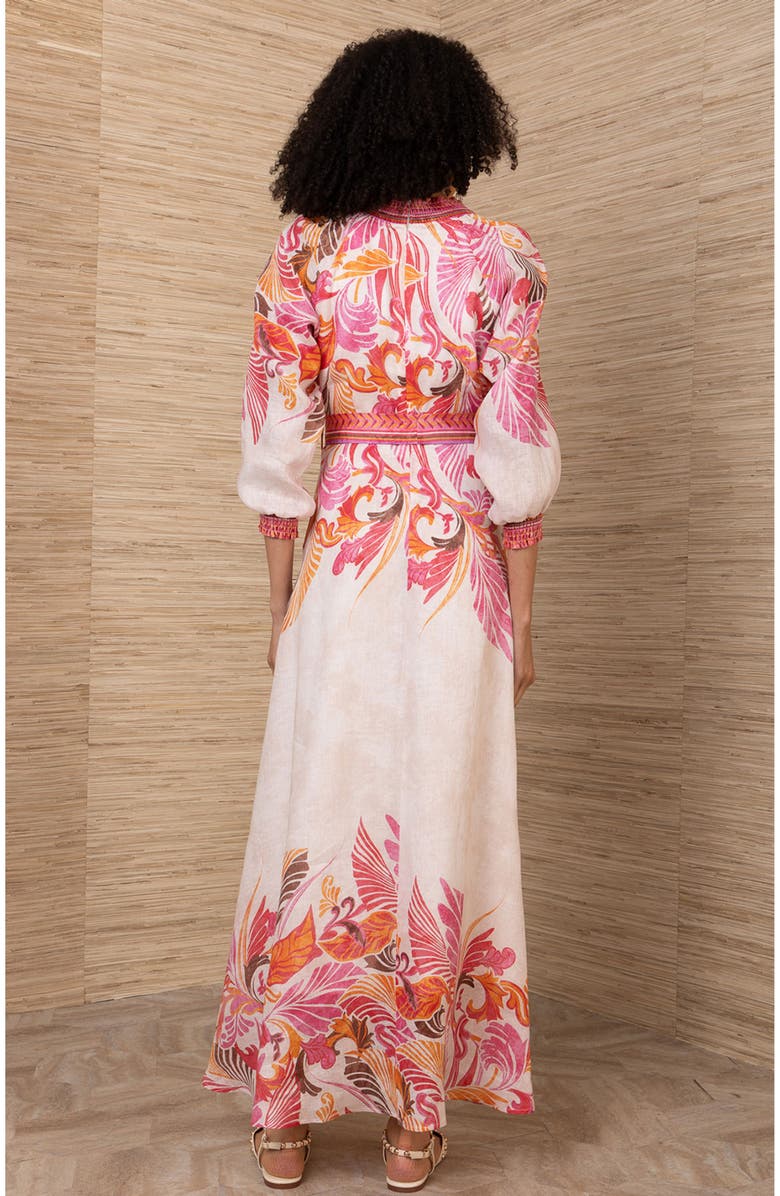 Hale Bob Belize Linen Maxi Dress, Alternate, color, Pink