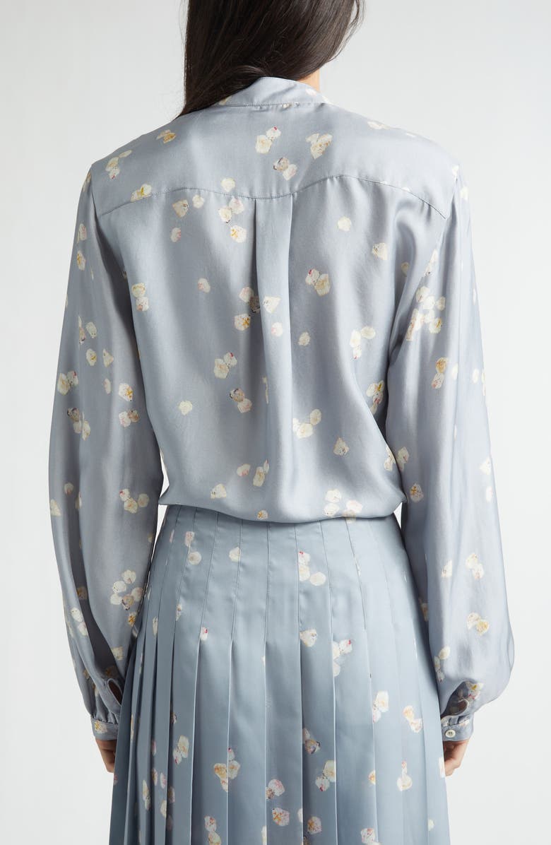 Altuzarra Magee Silk Shirt, Alternate, color, 416067 Storm Allover Petals