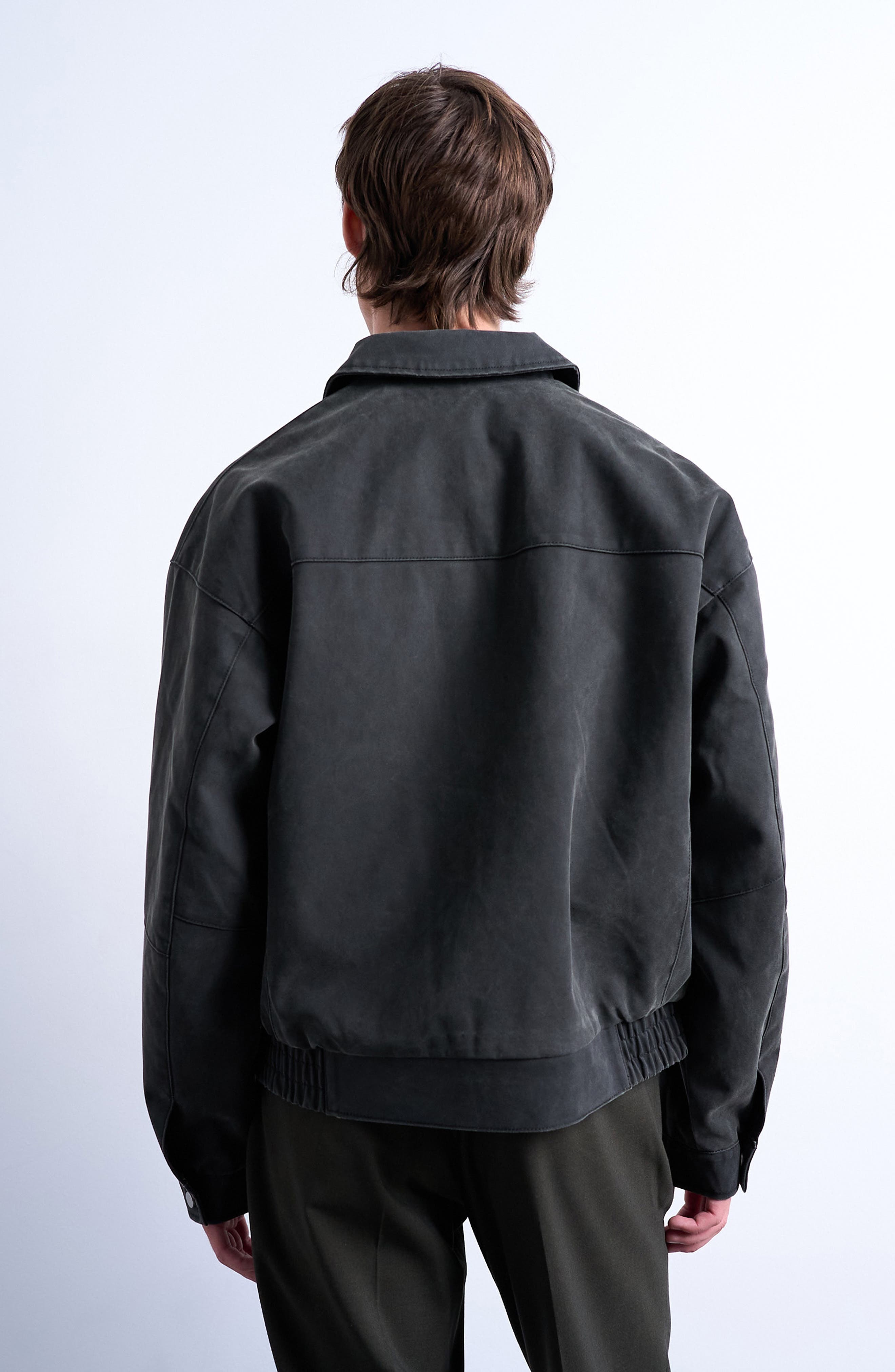 Faux Suede Bomber Jacket - image 2
