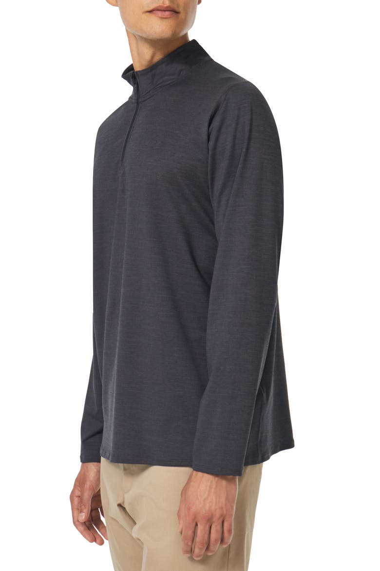 Gravity Range Quarter Zip Golf Pullover, Alternate, color, BLACKOUT HTHR