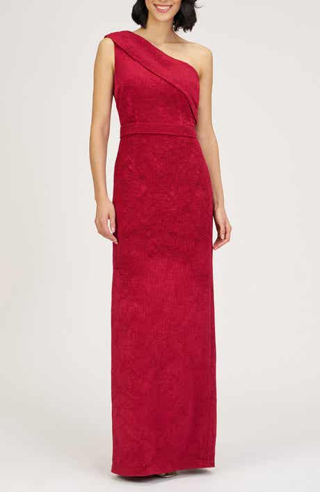 Briella One-Shoulder Column Gown