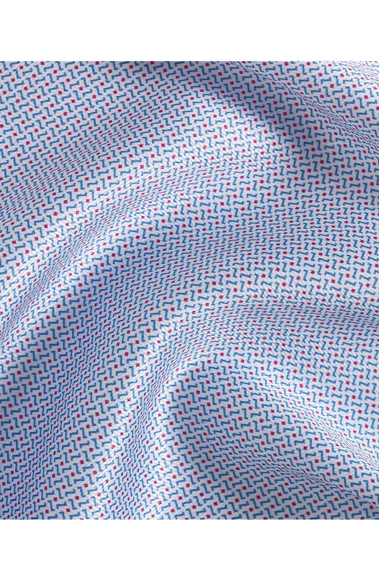 David Donahue Slim Fit Twill Dress Shirt, Alternate, color, Blue/ Berry