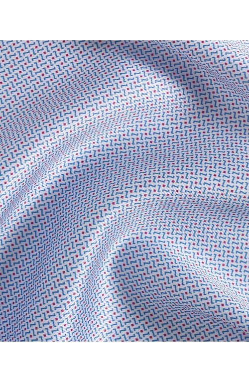 David Donahue Slim Fit Twill Dress Shirt In Blue/berry