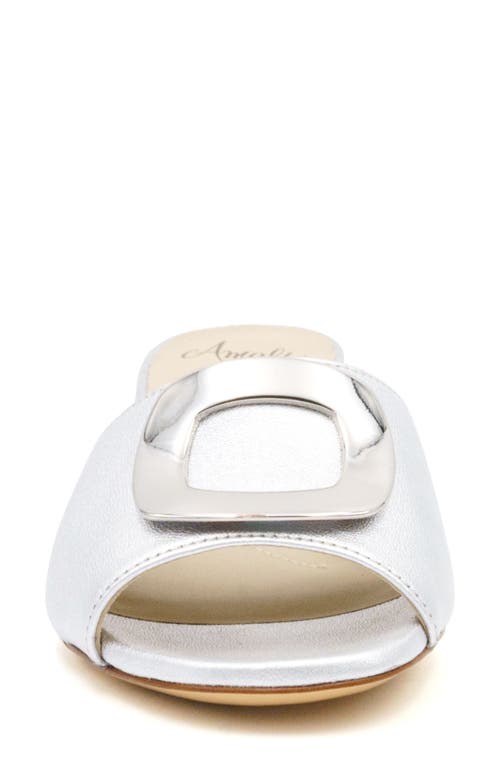 Amalfi By Rangoni Dalmazia Kitten Heel Slide Sandal In Moon Etoile/silver Ornament