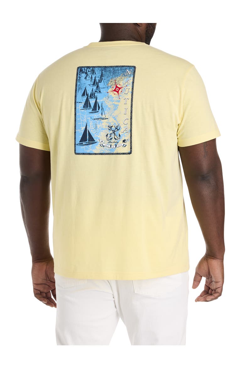 Big & Tall Sea and Sun Graphic Tee, Main, color, PALEBANANA