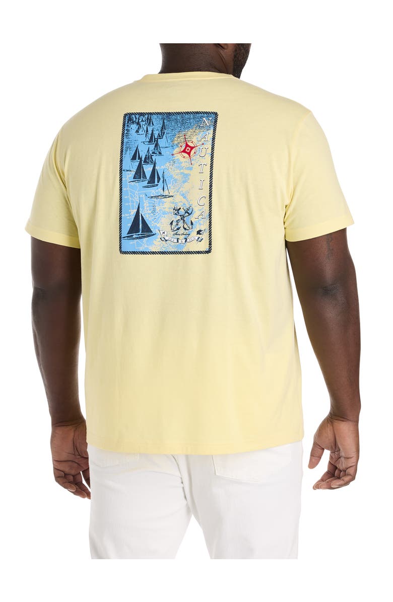 Nautica Big & Tall Sea and Sun Graphic Tee, Main, color, Palebanana