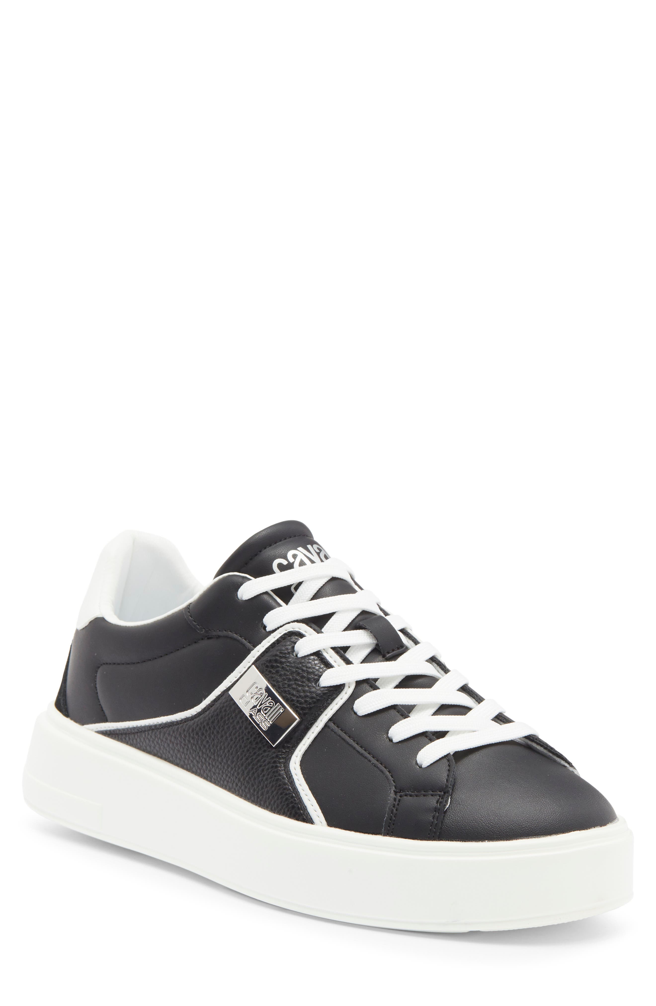 Roberto Cavalli Metal Logo Low Top Sneaker
