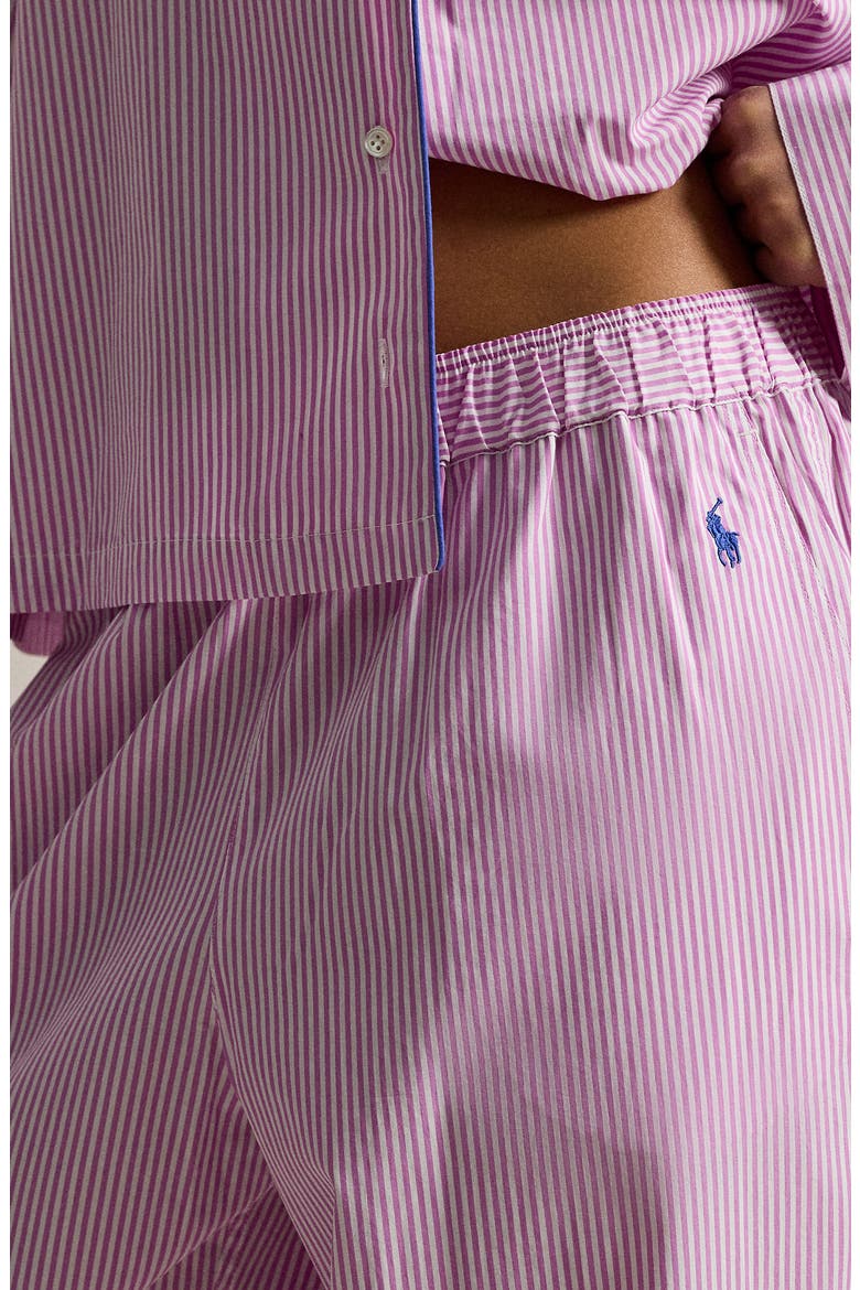 Core Stripe Cotton Pajamas, Alternate, color, VIOLET MEADOW