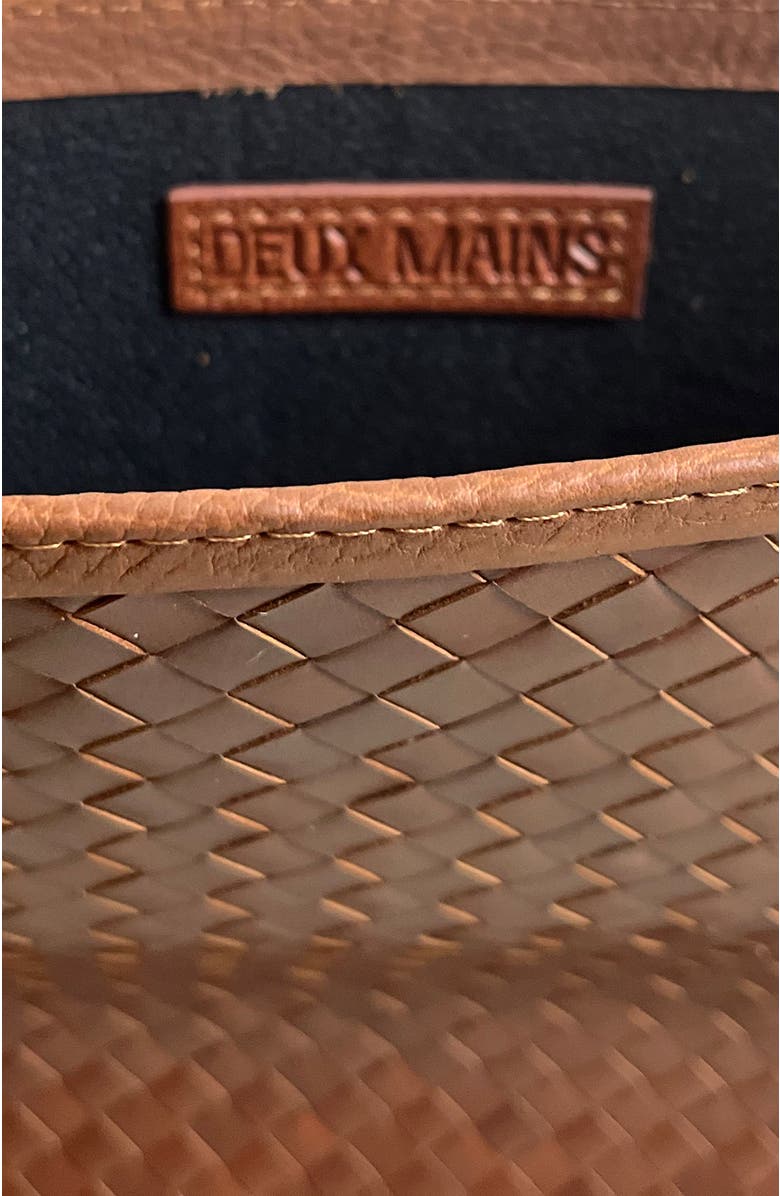 Deux Mains Woven Laptop Sleeve, Alternate, color, Brown
