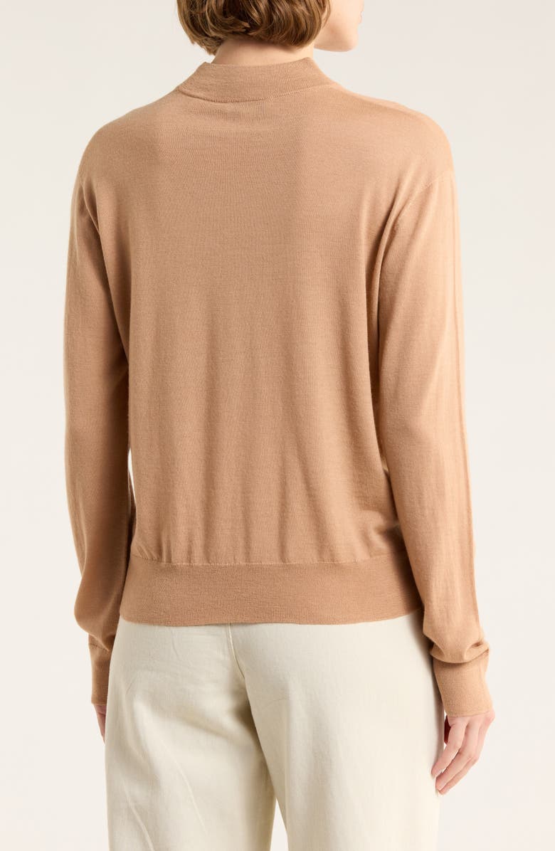 Vince Mock Neck Wool Blend Pullover Sweater, Alternate, color, Dark Magnolia