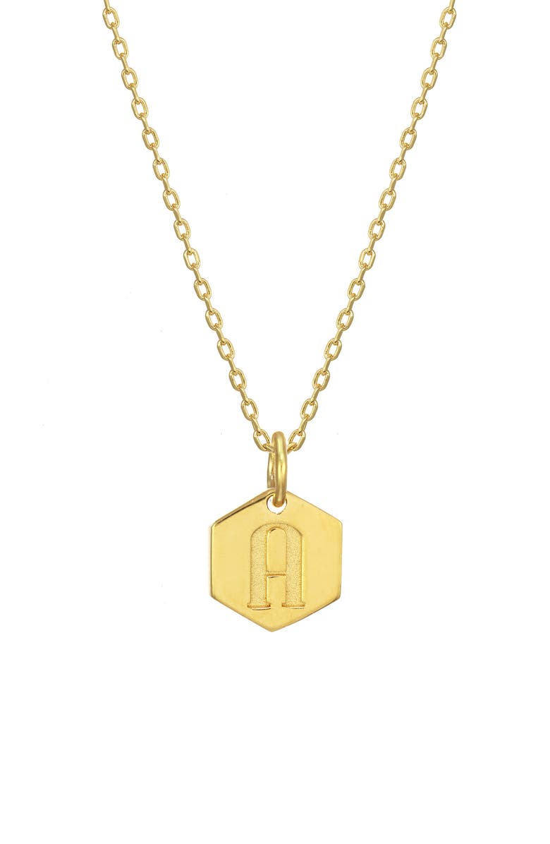 Stella + Ruby Monogram Initial Pendant Necklace, Main, color, 