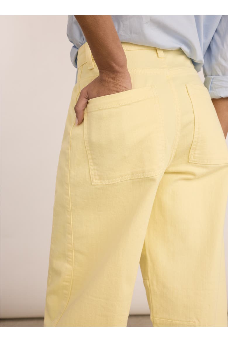 Reece Stretch Barrel Leg Cargo Jeans, Alternate, color, Butter yellow