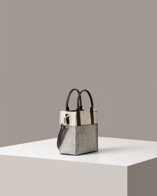 Graf & Lantz Graf Lantz Jaunt Merino Wool Mini Tote In Granite/black