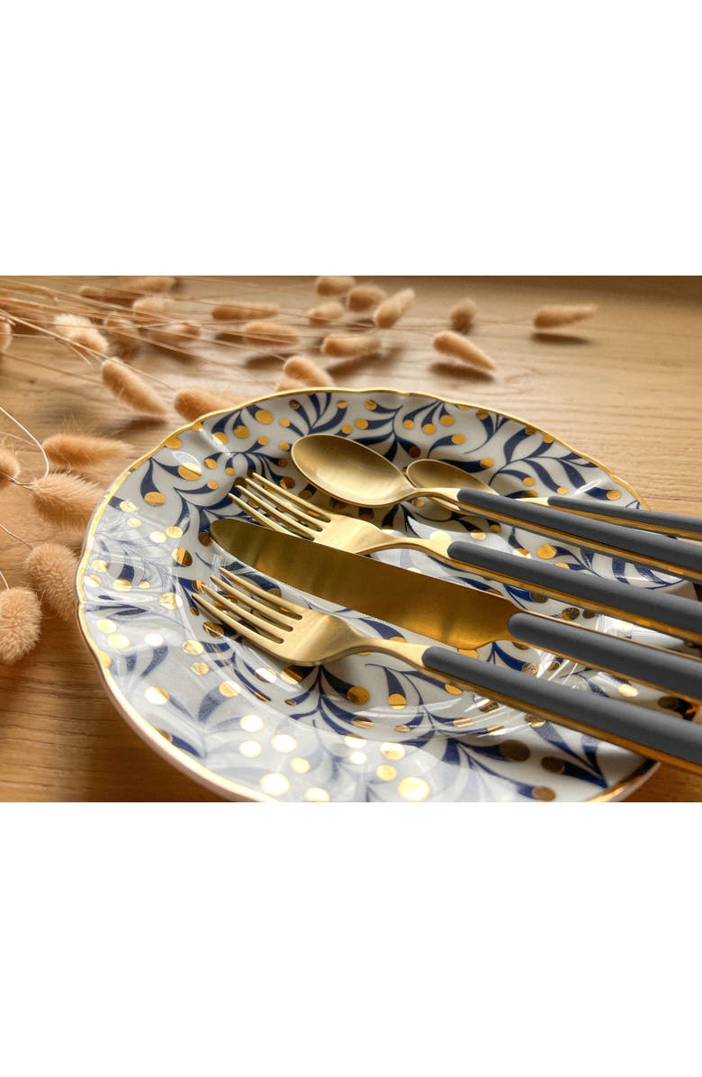 Mepra Fantasia Flatware Set - 5 Pieces, Alternate, color, Vicuna