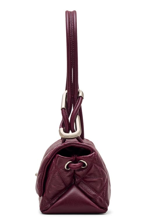Marc Jacobs The Mini Dual Chain Diamond Quilted Leather Shoulder Bag In Purple