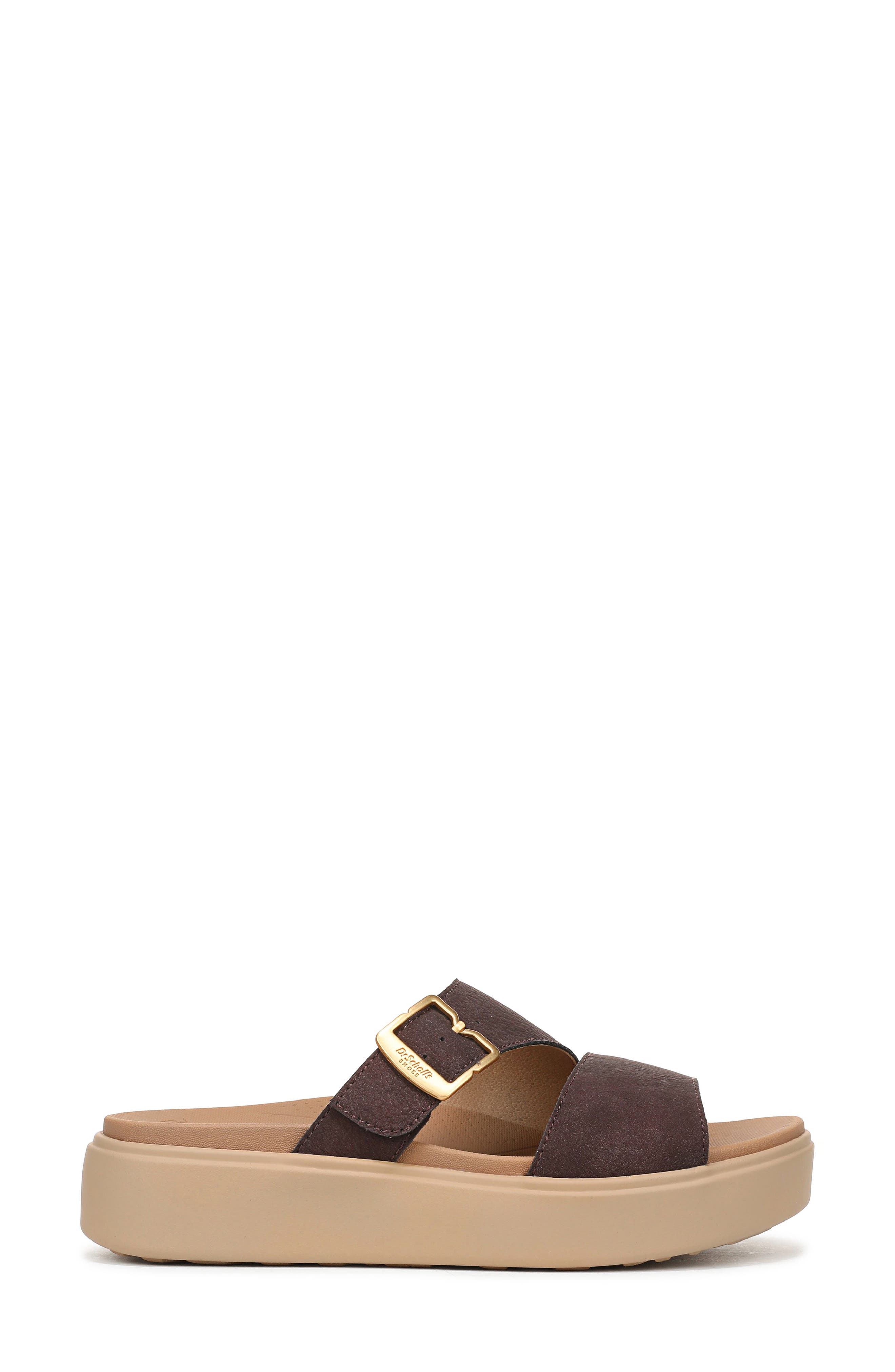 Madison Cloud Slide Sandal, Alternate, color, DARK BROWN