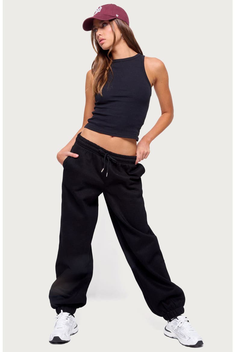 Raely Oversized Sweatpants, Alternate, color, BLACK