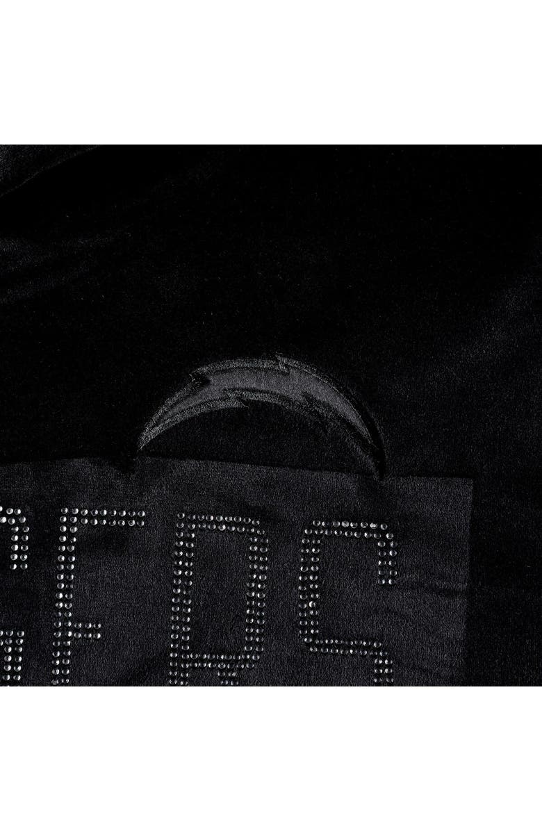 DKNY SPORT Women's DKNY Sport  Black Los Angeles Chargers Deliliah Rhinestone Funnel Neck Pullover Sweatshirt, Alternate, color, 