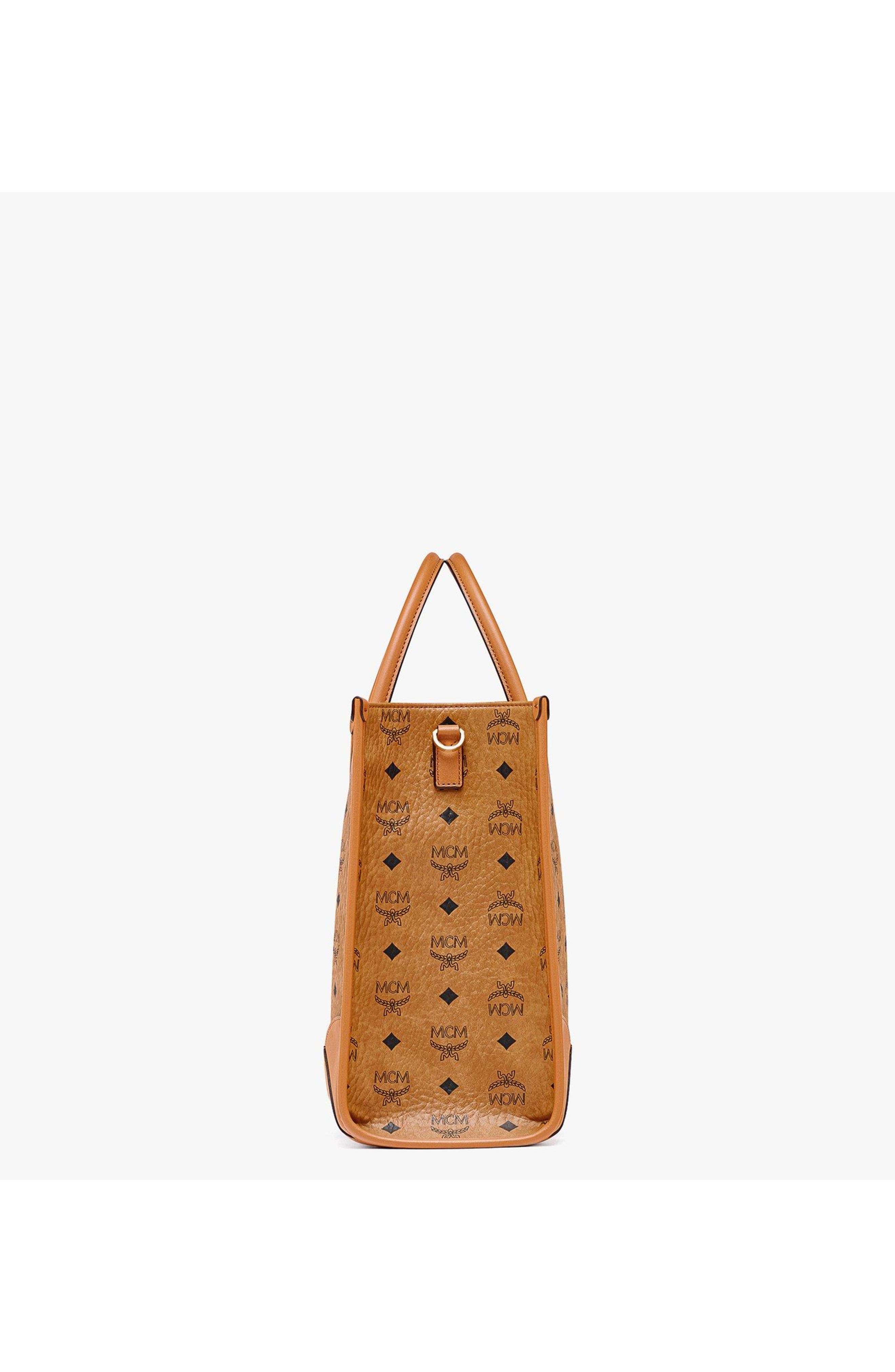 MCM München Tote in Visetos, Alternate, color, Cognac