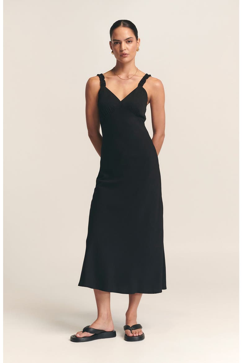 Tide Midi Dress, Main, color, Black