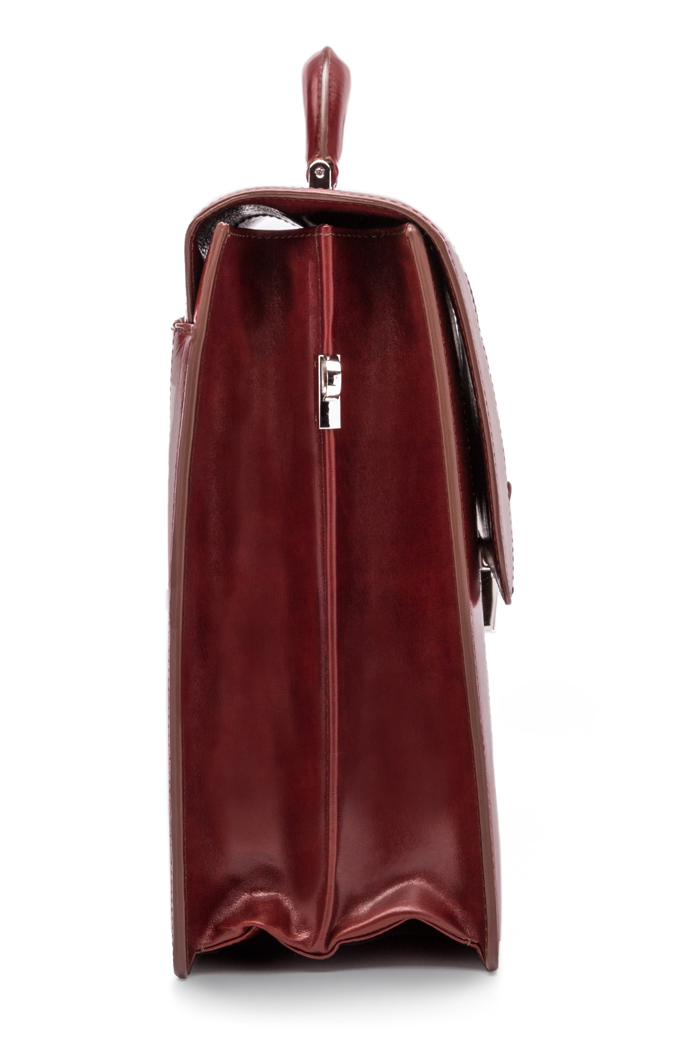 Bosca Leather Double Gusset Briefcase, Alternate, color, 